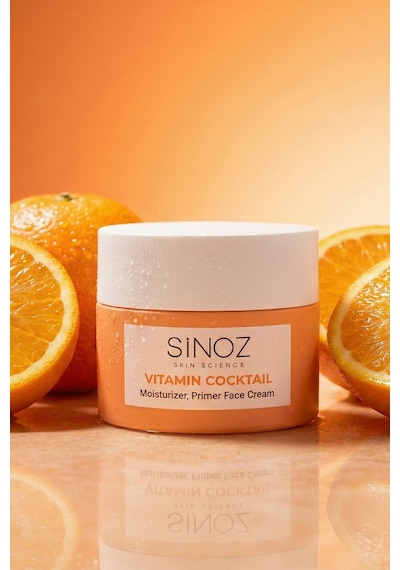 Sinoz Vitamin Kokteyl Nemlendirici Besleyici Onarıcı Yüz Kremi ve Makyaj Bazı 50 ML