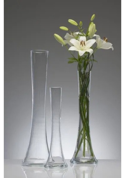 Dekoratif Gül Vazosu Yeni Seri 30 Cm Uzunluk Beyaz