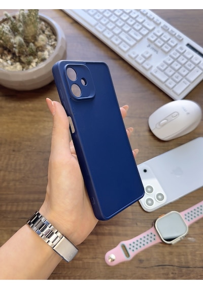 Samsung Galaxy A07 Uyumlu Kamera Korumalı Darbeye Dayanıklı Renk Atmayan Keep Silikon Kılıf Lacivert