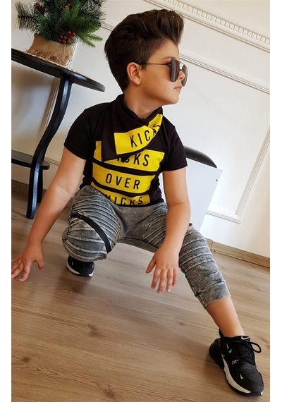 Turuncu Gardrop Kicks Over Fular Detay Erkek Çocuk Takım Çok Renkli