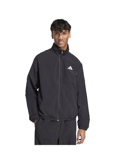 Black/whıte Adidas Erkek Günlük Rüzgarlık Ceket M Sl Wv Tt Jm1772 Siyah