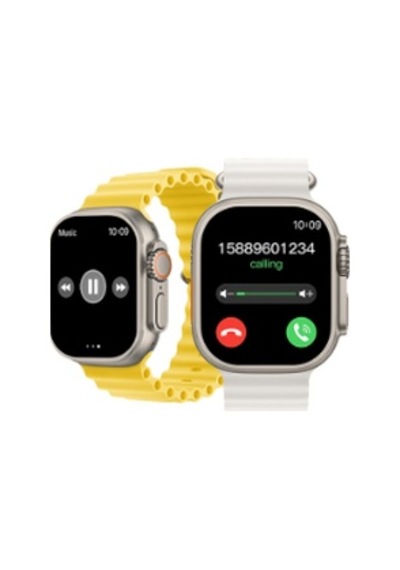 T800 Ultra Smartwatch Kablosuz Şarj IP67 Su Geçirmez  Özelliği 1.99 HD Ekran Siyah Renk Akıllı Saat-9017322330006