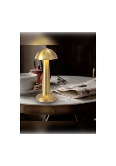 Dekoratif Masa Lambası Metal Masa Lambası Şarjlı 3 Renk Mod Dokunmatik Usb Şarjlı Modern Aydınlatma Gold