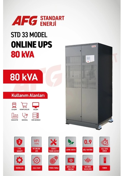 80 Kva Trifaze Online Ups Std 33 Model Kesintisiz Güç Kaynağı