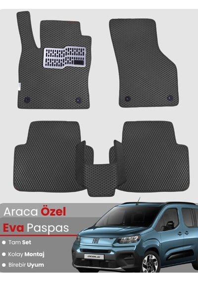 Fiat Doblo 2023-2024 Uyumlu Eva Paspas Tam Set Birebir Uyum, Araca Özel Tasarım,kolay Montaj 802