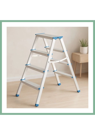 Bşkvirgo Alüminyum Çift Basamaklı Merdiven 92 Cm 4+4 Bsk2026 Standart