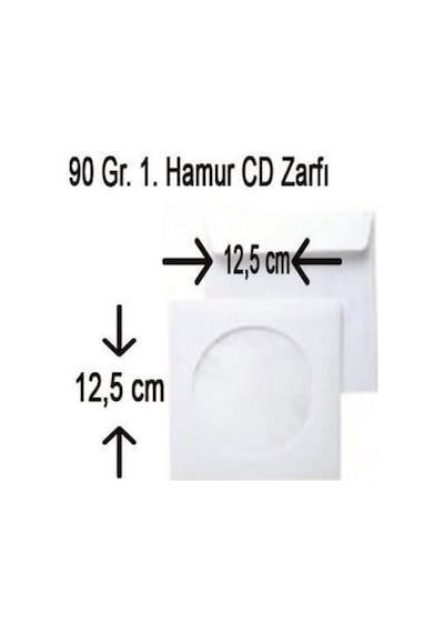Asil Doğan Cd Zarfı 12,5*12,5 90 Gr Beyaz 100 Lü N11.940