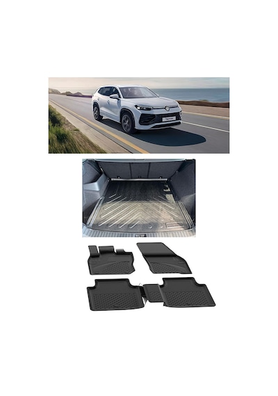 Sahler Volkswagen Tayron 2025 Ve Sonrası 4.5d Paspas Rizline 3d Üst Bagaj Havuzu Set