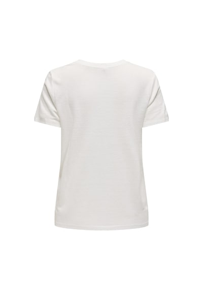 Only Onlnew Belle S/s Love V-neck Top Box Jrs Beyaz