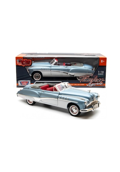 1949 Buick Roadmaster Convertible - Light Blue 1:18 Scale Diecast Model Car Motormax 1949 Buick Roadmaster Convertible - Light Blue 1:18 Scale Diecast Model Car Motormax