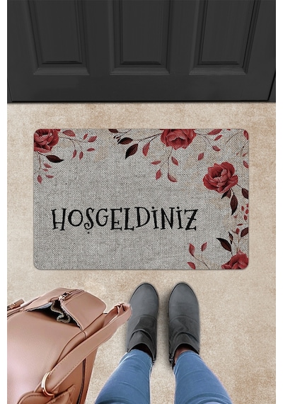 Evaşk Kapı Önü Paspası Vinil Kaymaz Tabanlı 45 X 70 Evaşkdm11104