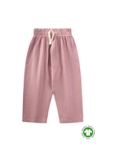Cigit Beli Fırfırlı Geniş Kesim Müslin Pantolon 1-8 Yaş Bakır Bakır