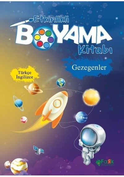 Etkinlikli Boyama Kitabı - Gezegenler - Türkçe İngilizce- Fark Yayınları