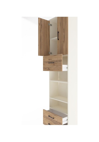 Arges Dolap 5 Raflı 3 Çekmeceli 2 Kapaklı 60x30x243 Aytaşı-çam Aytası