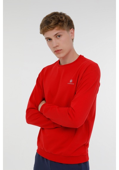 Lumberjack M-sn75 Bsc C Neck Sw 3pr Kırmızı Erkek Sweatshirt Kırmızı