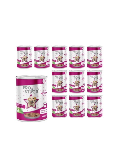 Prostar Yetişkin Köpek Biftekli Pate Yaş Mama 400 Gr X 12 Adet