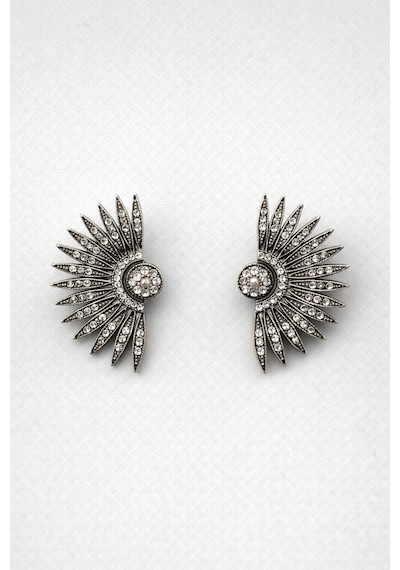 Vintage Işıltılı Taşlı Güneş Model Küpe Oksit Görünümlü Şık Tasarım Küpe Diğer