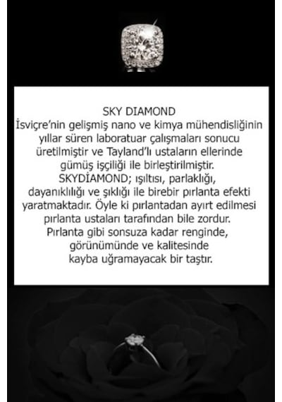 Sky Diamond Taş Detaylı Aleksandrit Taşlı Gümüş Lüks Takı Seti (516767382)