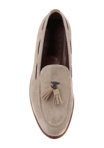 Shoetyle - Bej Süet Deri Erkek Klasik Ayakkabı 250-2350-798-bej