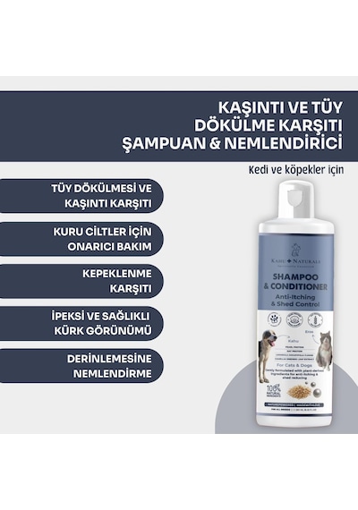 Ayrex Kaşıntı Tüy Dökülme Karşıtı Organik Şampuan Nemlendirici,köpek Ve Kedi, Yulaf, İnci Proteini, Yeşilç