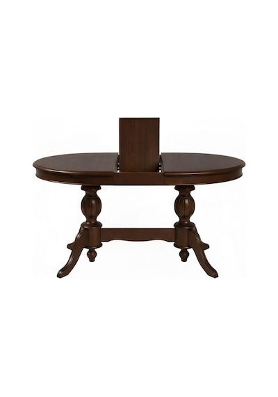 Lindon Çift Baba Ayaklı Açılır Masif Ahşap Oval Yemek Masası 100x170 Ceviz Lindon Çift Baba Ayaklı Açılır Masif Ahşap Oval Yemek Masası 100x170 Ceviz