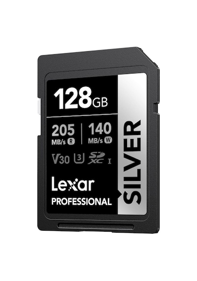 Lexar 128 GB Silver Plus SD Uhsı V30 U3 205 MB/s Hafıza Kartı