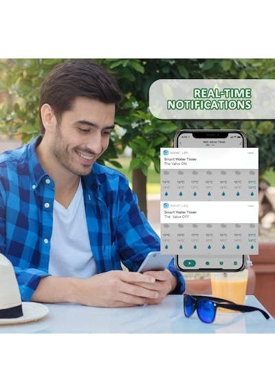 Bahçe Sulama Kontrol Cihazı, Wifi Hub, 2 Çıkışlı, Ipx5 Su Geçirmez, Otomatik Sulama, Su Kontrollü Zamanlayıcı, Bahçe, Çim İçin