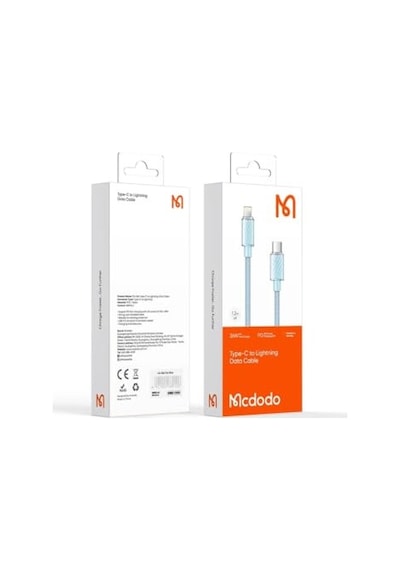 Ayrex Mcdodo Ca-3661 Crystal Serisi Type-c To Lightning 36w Pd Hızlı Şarj Ve Veri Aktarım Örgü Kablo Mavi 1.2 Metr Diğer