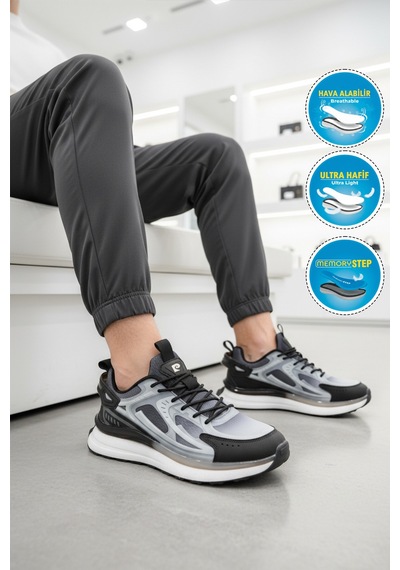 Pierre Cardin Pcı-10105 M Gri-siyah Erkek Spor Ayakkabı