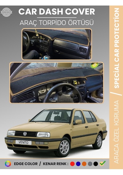 Volkswagen Vento 1992-1998 Torpido Örtüsü Ön Göğüs Koruma Torpido Koruma Tam Uyum Araca Özel - 167 Stiloto