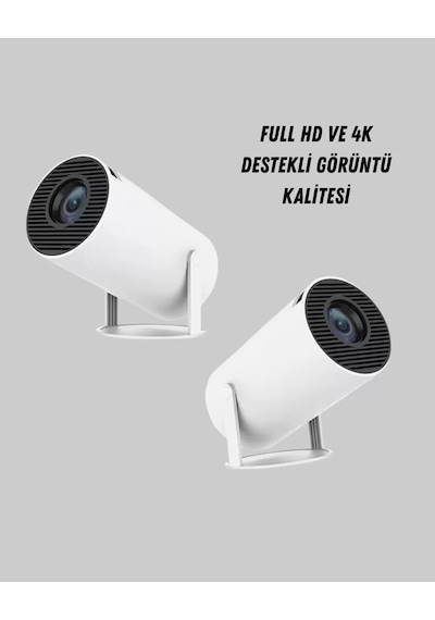 Ev Sineması Projeksiyon Cihazı - 160 Ansı Lümen 4k Uyumlu Ve Kablosuz Görüntü Aktarımı