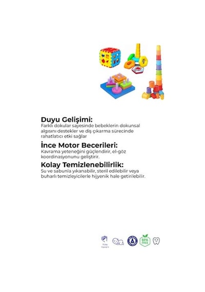 Kiki Bebeğimin Ilk Oyuncakları 4'lü Set Bultak Halka Puzzle Kule PKT.KIKI.005