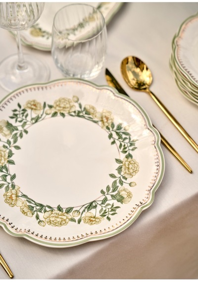 Bella Maison Rebecca New Bone 24 Parça 6 Kişilik Yemek Takımı Çok Renkli