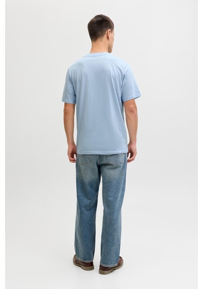 Jack & Jones Jjbrandon Bisiklet Yaka Kısa Kollu Erkek T-shirt Mavi