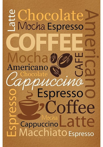 Coffee - Kafeler İçin Yazılı Duvar Kağıdı