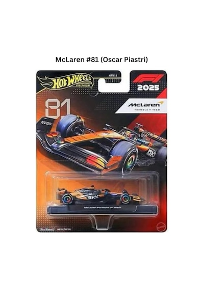 Hot Wheels F1 2025 Formula 1 Takımları 8'li Araç Seti Ferrari Mercedes Mclaren Haas Kırmızı