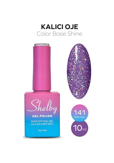 Shelby 10 Ml. A141 Renkli Işıltılı Kalıcı Oje