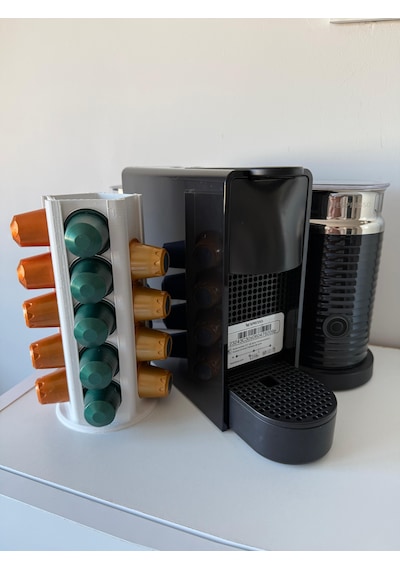 Kapsül Kahve Tutucu Dekoratif Standı 25 Kapasiteli Nespresso Beyaz
