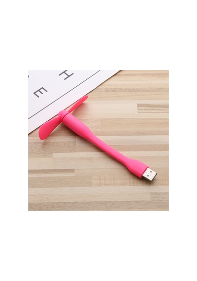 Esnek Taşınabilir Mini Usb Vantilatör Fan Serinletici Laptop Powerbank Uyumlu Sessiz Güçlü Pervane Pembe