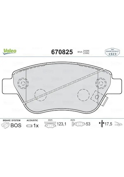 Opel Corsa D On Fren Balatasi 1.4 2007-2014 Valeo 670825
