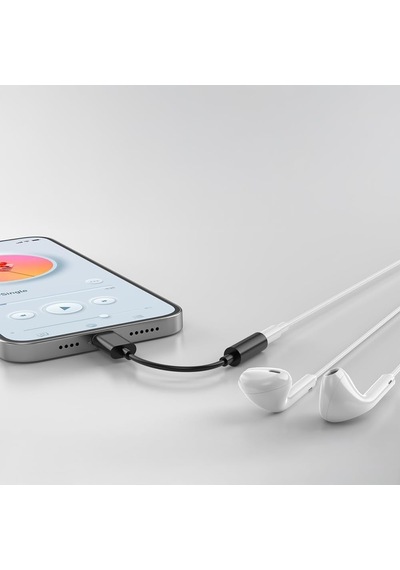 Samsung Galaxy Cep Telefonu İle Uyumlu Type-c Kulaklık Çevirici Dönüştürücü Aparatı Aux Dönüştürücüsü Siyah