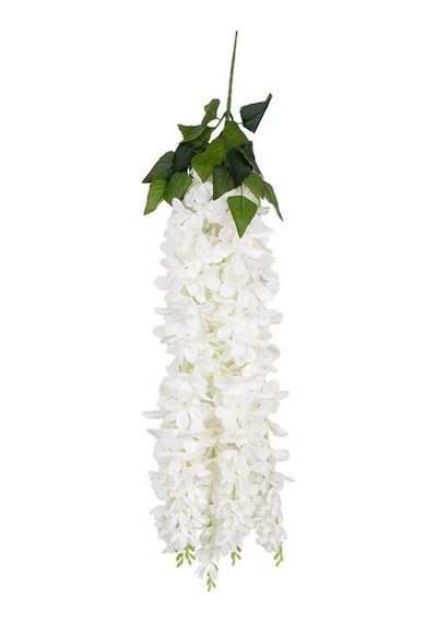 Yapay Çiçek Sarkan Lüx Akasya 70Cm Beyaz