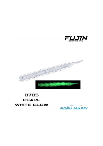 Fujin Yummy Sandworm Silikon Yem Pearl White Glow 7cm.