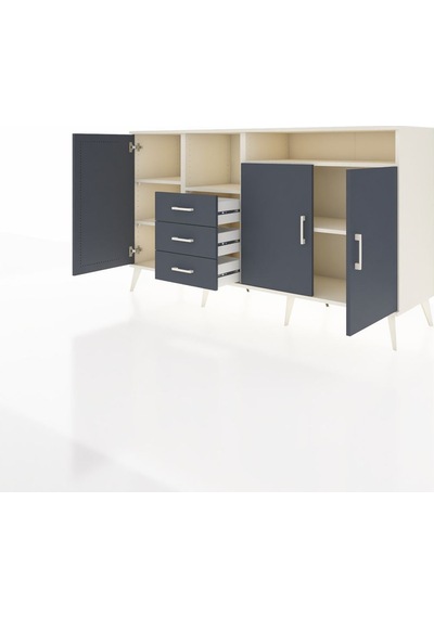 Hyperion Konsol 5 Raflı 3 Çekmeceli 3 Kapaklı 176x44x99 Aytaşı-antrasit Aytası/antrasıt - Aytası Hyperion Konsol 5 Raflı 3 Çekmeceli 3 Kapaklı 176x44x99 Aytaşı-antrasit Aytası/antrasıt - Aytası