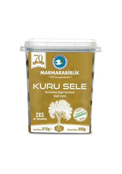 4 Adet Marmarabirlik Kuru Sele Zeytin 351- 380 Ad/kg 800 G