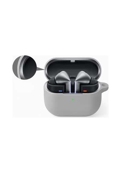 Sneezy Galaxy Buds 3 Pro Ve Galaxy Buds 3 Uyumlu Kopçalı Kapaklı Silikon Koruma Kılıfı Şeffaf