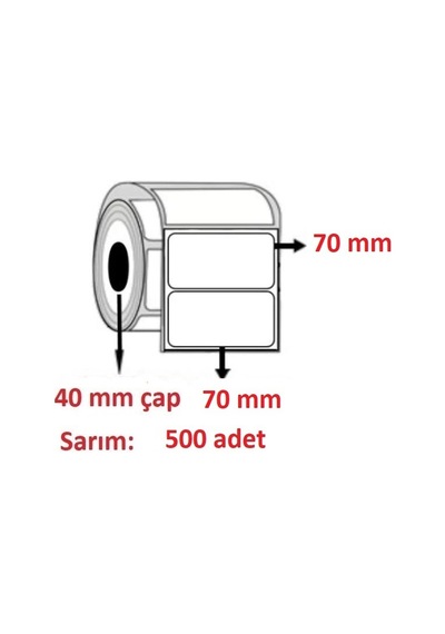 70X70 ECO TERMAL ETİKET ( 500 lü )