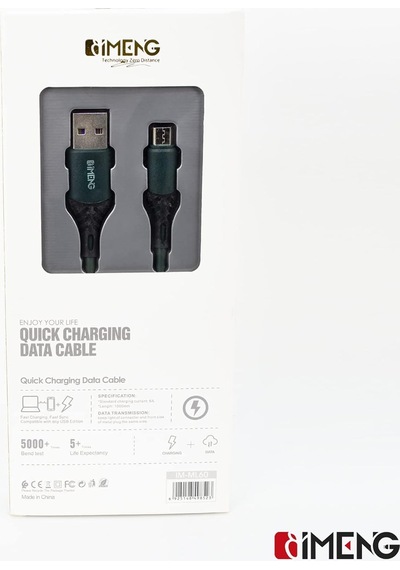 6a 100w Usb A To Micro Data Ve Hızlı Şarj Kablosu 1 Metre Yeşil