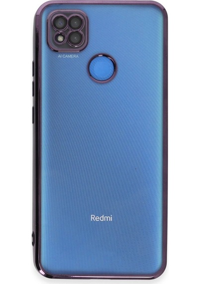 Xiaomi Redmi 9c Kılıf Razer Lensli Silikon - Mor -