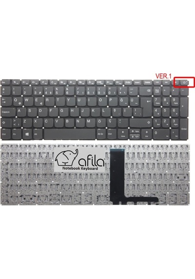 Lenovo 320-15ısk, 330-15ıkb Notebook Klavyesi, Laptop Tuş Takımı Füme Tr / Kl0046
